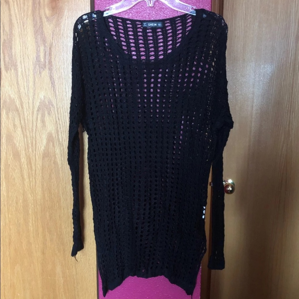 Black knitted cover up!